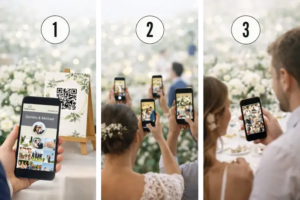 So funktioniert das Sammeln von Hochzeitsfotos per QR-Code in drei Schritten